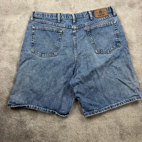 Vintage Wrangler Jean Shorts Size 38 Baggy Y2K Skater 90s Jorts Summer jnco - Picture 1 of 5